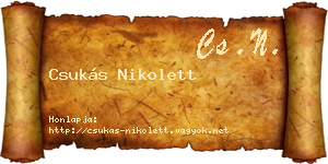 Csukás Nikolett névjegykártya